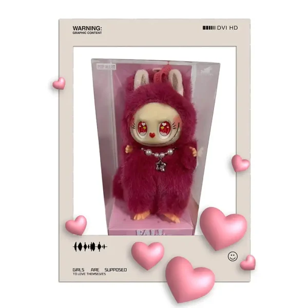 LABUBU Red Little Leader Rose Cat Card Trendy Toy DOLL CLOTHES KEYCHAIN MACARON COCA COLA
